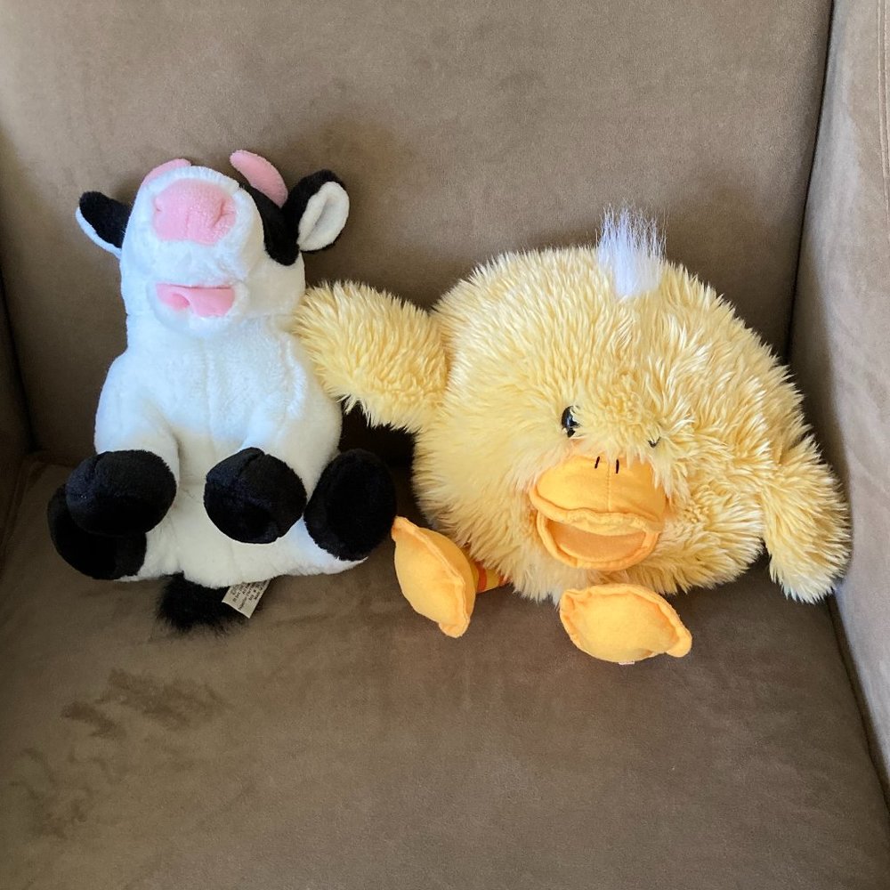 Cow and Duck puppets w/ sound